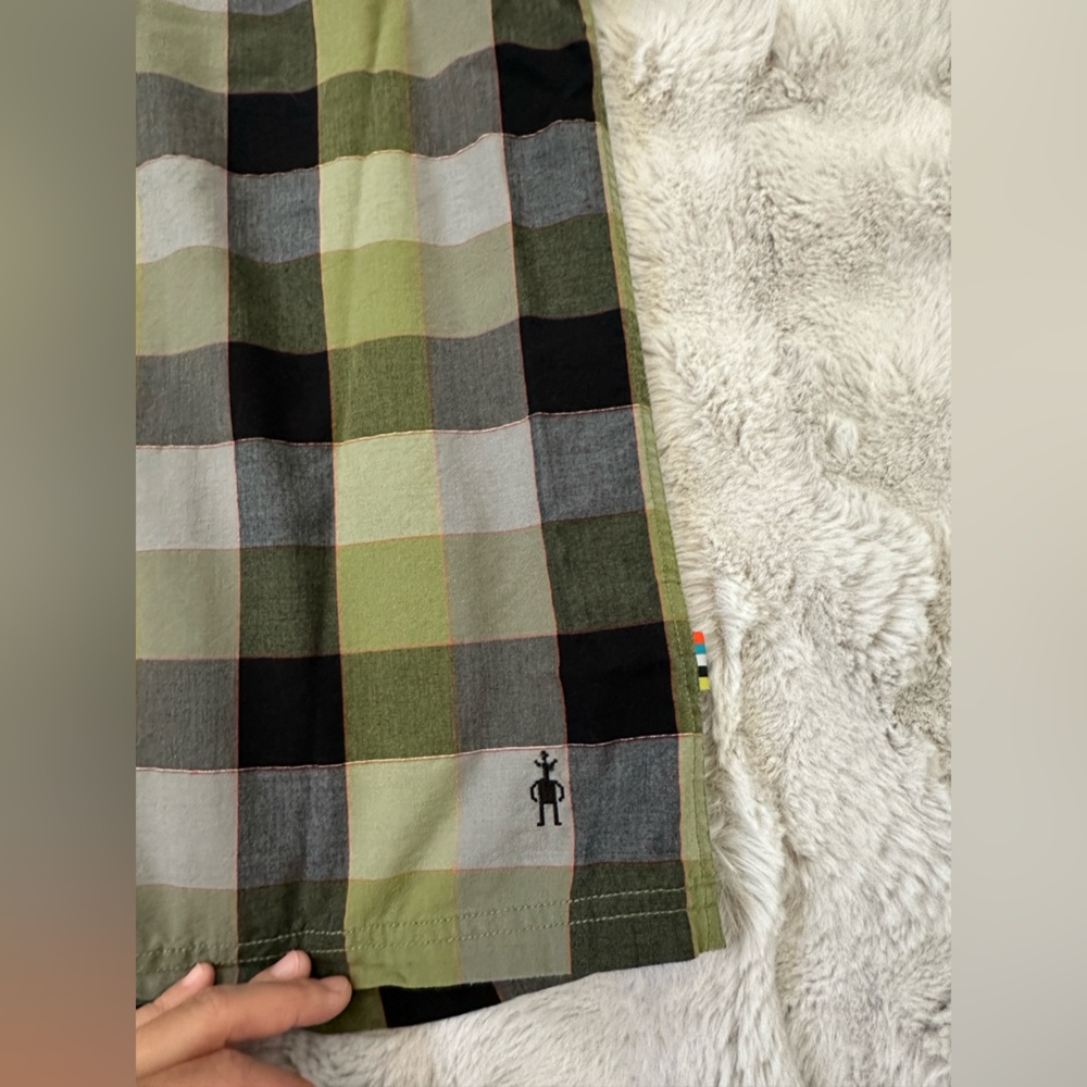 Smartwool Summit County Retro Plaid Button Up Shirt Wool/Cotton size XL - Picture 4 of 6